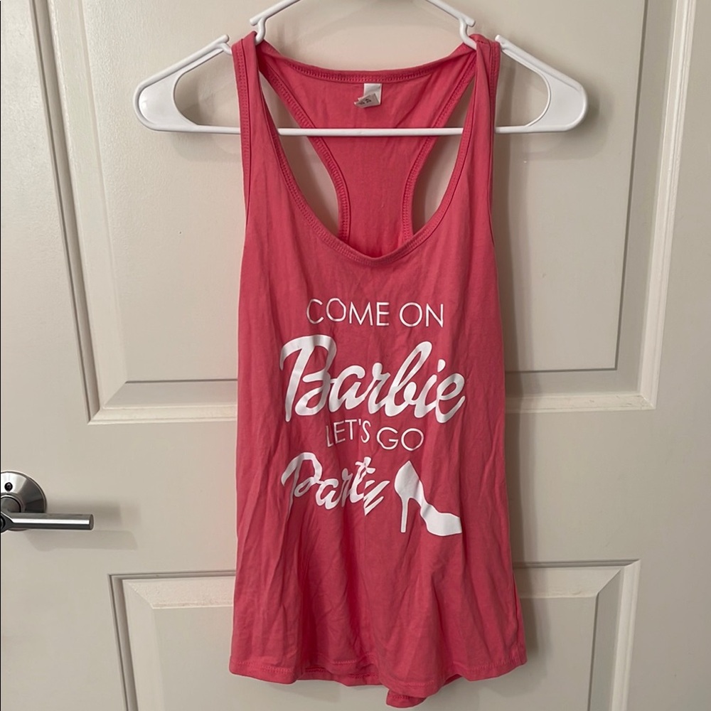 Pink Graphic Tank Top